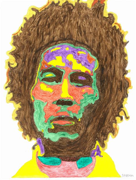 Afro Bob Marley Painting by Stormm Bradshaw