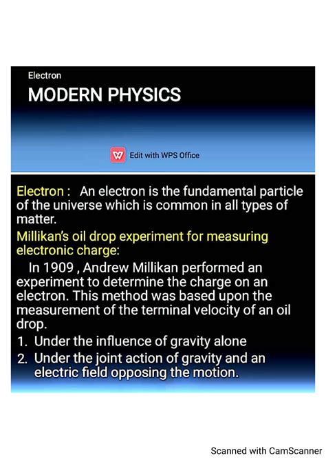 Solution The Electron Physics Notes Studypool