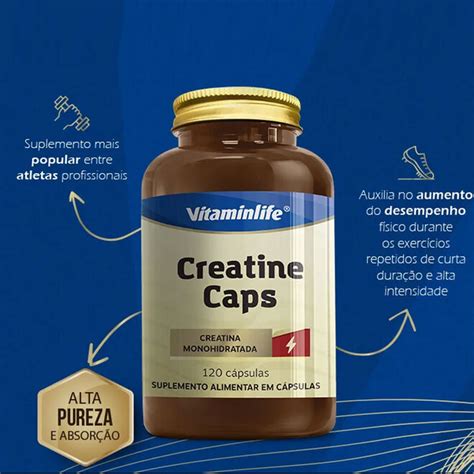 Creatine Caps Creatina Monohidratada Vitaminlife 120 cápsulas