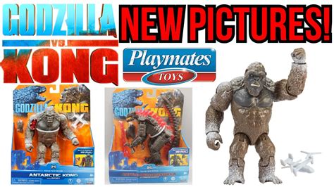 New Godzilla Vs Kong Pictures Of Playmates Antarctic Kong And Battle Mechagodzilla Youtube