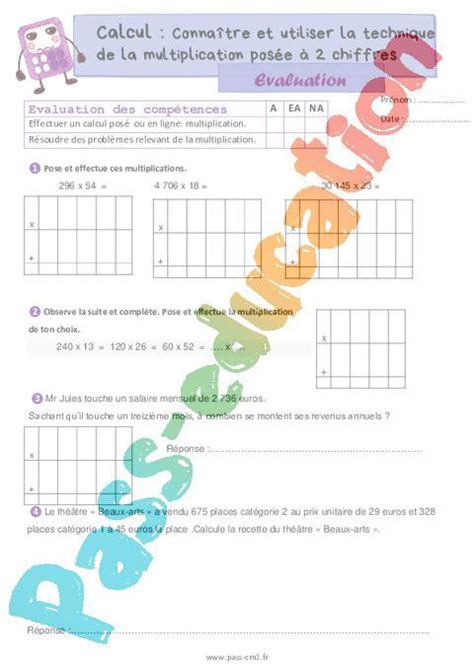 Connaître et utiliser la technique de la multiplication posée à 2