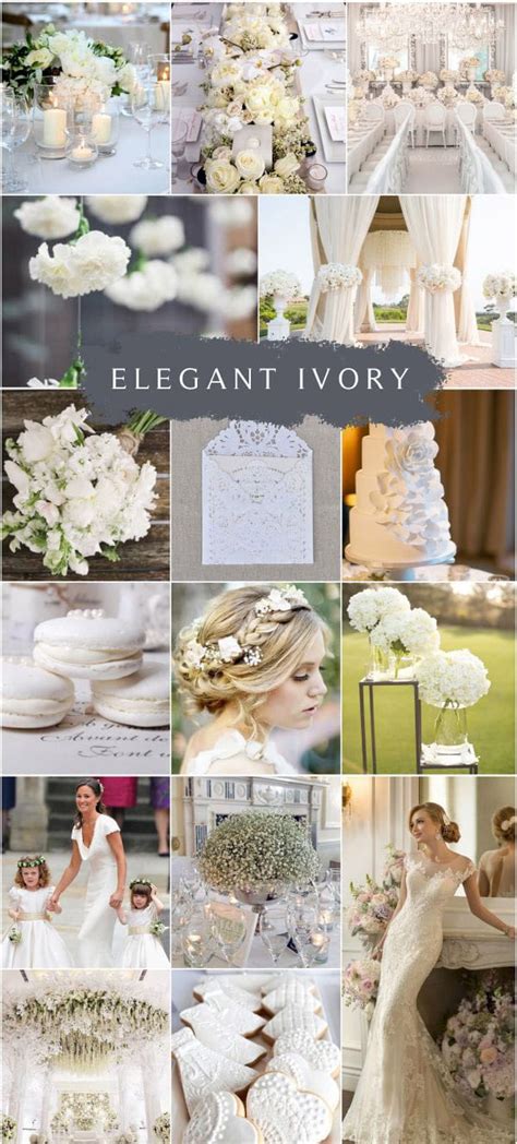 Classic Elegant Ivory White Wedding Color Ideas Colors For Wedding