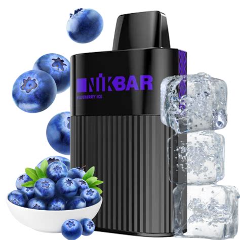 Pod Descartável Blueberry Ice 6000Puffs NikBar Cigarro Eletrônico