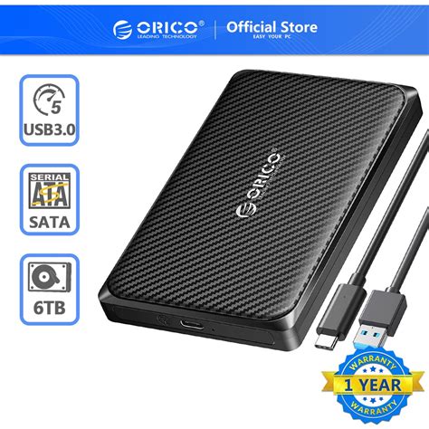 ORICO 2 5 Polegadas SATA Para USB 3 0 Tipo C HDD Capa USB3 0 MicroB