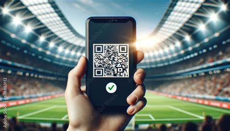 womans hand holding  smartphone  qr code   green check mark
