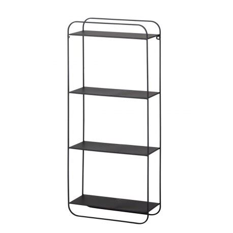 Bloomingville Etagere Murale Etroite Tablettes Metal Noir