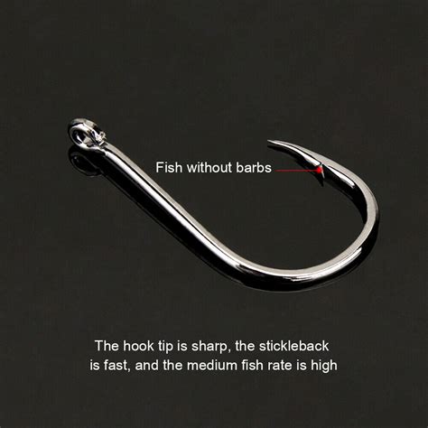 Au Mixed Sizes Fishing Hooks Set High Carbon Steel Sharp Barbed Hook