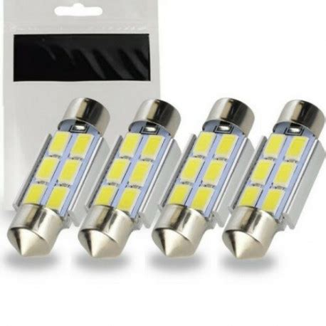 Ampoules Led Canbus C W Mm Navette Leds Blanc Xenon Habitacle