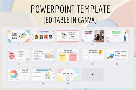 Powerpoint Slides Canva Template Canva Editable Ppt Etsy Uk