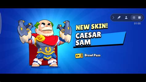 Caesar Sam And Brawl Pass Brawl Stars Youtube