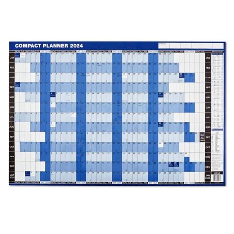 2024 Compact Year Planner Wall Calendar With Grelly Uk