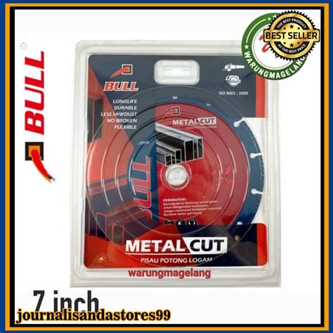 Jual MATA Pisau Potong 7 Inch Besi Batu Metal Cut BULL FOR MESIN