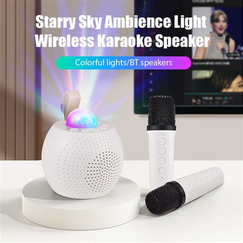 Karaoke Machine Mini Wireless Microphone and Speaker Set with 2 ...