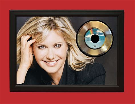 Olivia Newton John Poster Art Wood Framed 45 Gold Record Display C3 Gold Record Outlet Album