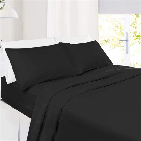 Amazon.com: 5 Piece Split King Size Sheets – Black Bed Sheet Set ...