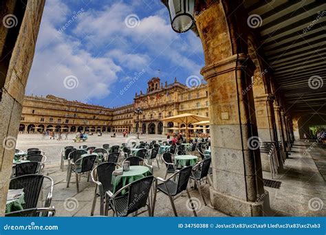 Plaza Mayor of Salamanca editorial stock photo. Image of columns - 34750388