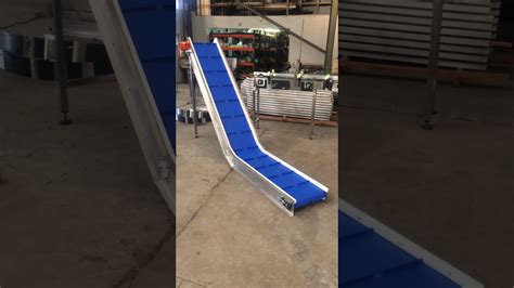 Incline Cleat Modular Belt Conveyor Youtube