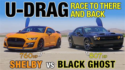 Mustang Shelby GT500 Vs Dodge Challenger Black Ghost U Drag Race Shows