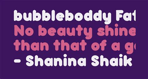 Bubbleboddy Fat Free Font What Font Is