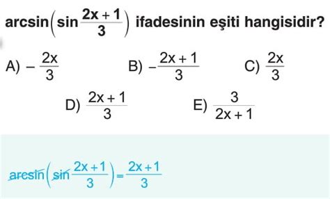 Ters Trigonometrik Fonksiyonlar Konu Anlat M Test Sorular Z Mleri