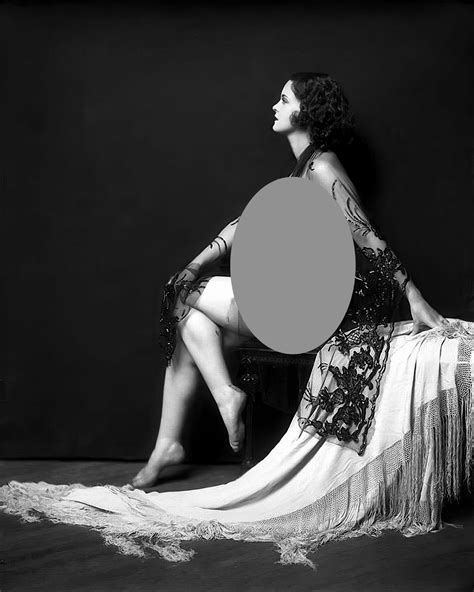 1920 S Era Nude Ziegfeld Follies Showgirl Identity Unknown Black