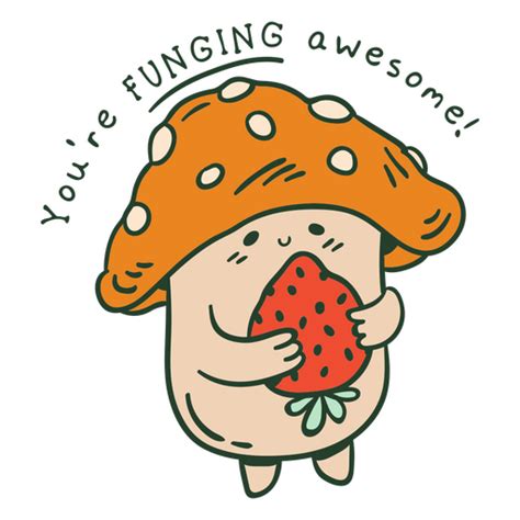 Cute Fungi Kawaii Character Png And Svg Design For T Shirts