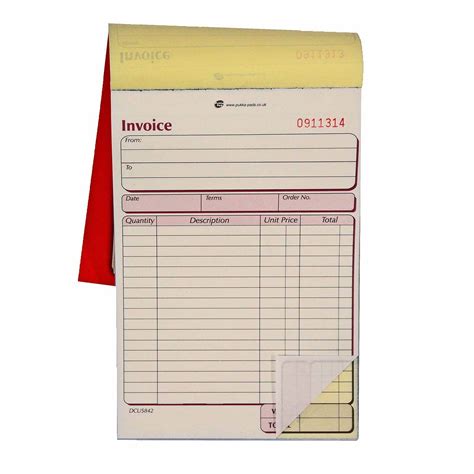 Duplicate Invoice Book NCR Carbonless Receipt Record Numbered Pad 50