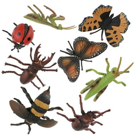 Jouet d insecte 8 pièces 3D modèle Animal Kit en plastique bébé enfants