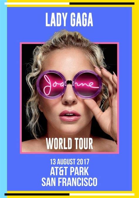 Lady Gaga Joanne 2017 Tour Atandt Park San Francisco Poster