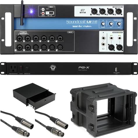 Soundcraft Ui16 16 Channel Remote Controlled Digital Mixer Rack Case