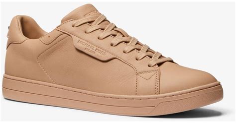 Michael Kors Keating Leather Sneaker In Natural For Men Lyst