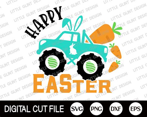 Happy Easter Svg Easter Truck Carrot Svg Easter Svg Svg Etsy