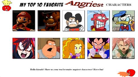 Opandtsfans Another Top 10 Angry Characters By Opandtsfan On Deviantart