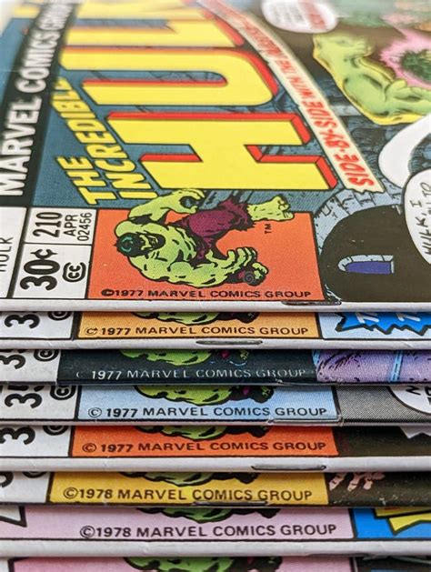 A Stack of Vintage Incredible HulkÂ comic Books Sold As Part of an Old ...