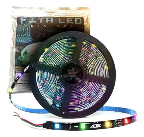 Fita De Led Ajk 36w Rgb 12v 5 Metros Ip65 150 Leds 2805