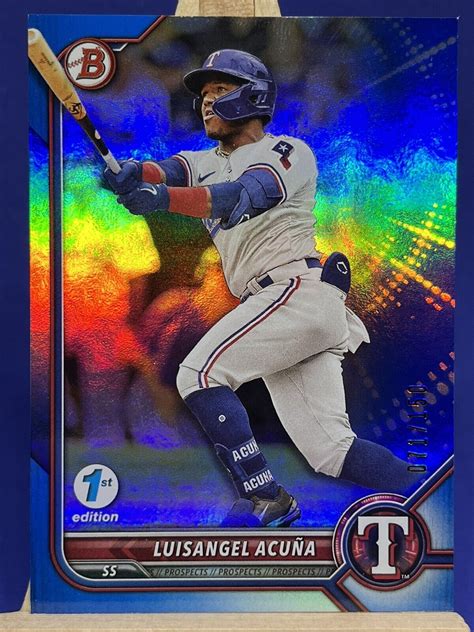 2022 BOWMAN DRAFT 1ST EDITION BLUE FOIL LUISANGEL ACUÑA 071 150 eBay