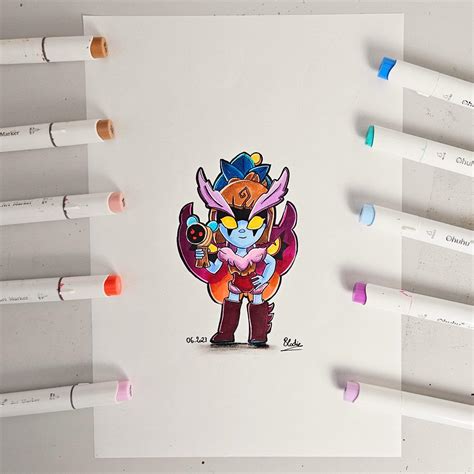 Dark Fairy Janet Drawing Rbrawlstars