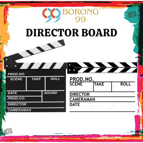 Director Video Scene Clapperboard Tv Movie Clapper Board Film Slate