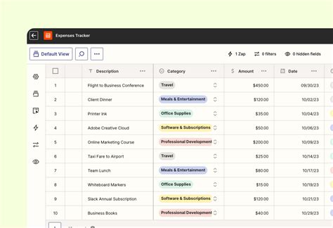 Expenses Tracker Template Zapier Interfaces