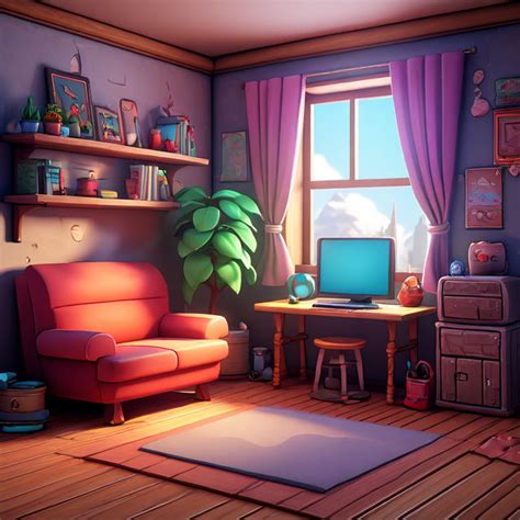 A simple cartoony room without furniture by Roy Yusoff - Playground