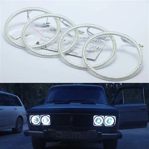 Ultra Bright SMD White LED Angel Eyes Halo Ring Kit Daytime Running