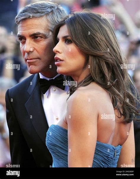 George Clooney And Elisabetta Canalis Attend The The Men Who Stare At Goats Premiere During