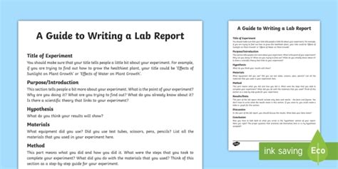 How To Write A Scientific Investigation Report Twinkl