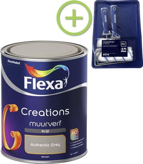 Flexa Creations Muurverf Krijt Authentic Grey 1 Liter Flexa