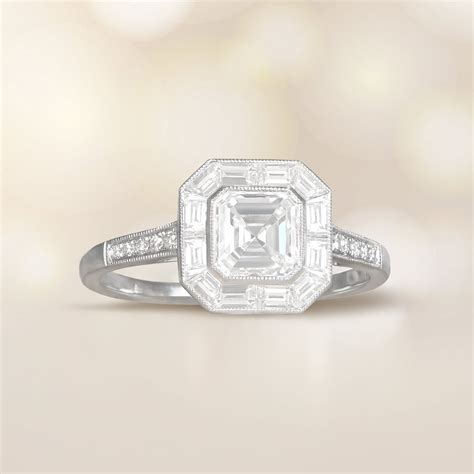 Shop Asscher Cut Diamond Engagement Rings