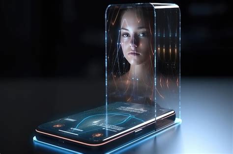 Premium Photo Cell Phone Of The Future Transparent Invisible Mobile