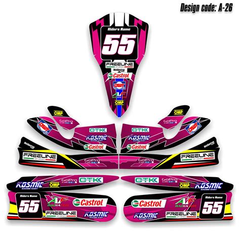 Full Graphics Kit For Kart Tonykart Otk M4 Customized Sticker Etsy