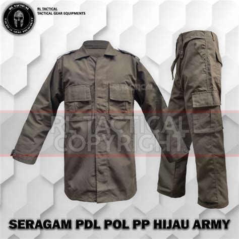 Jual Seragam Pdl Satpol Pp Setelan Pdl Hijau Od 1 Set Shopee Indonesia