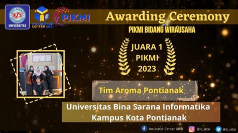 Mahasiswa Universitas BSI Kampus Pontianak Raih Juara 1 Pikmi 2023