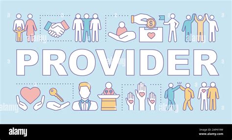 Provider word concepts banner. Healthcare. Treatment services, taking ... 